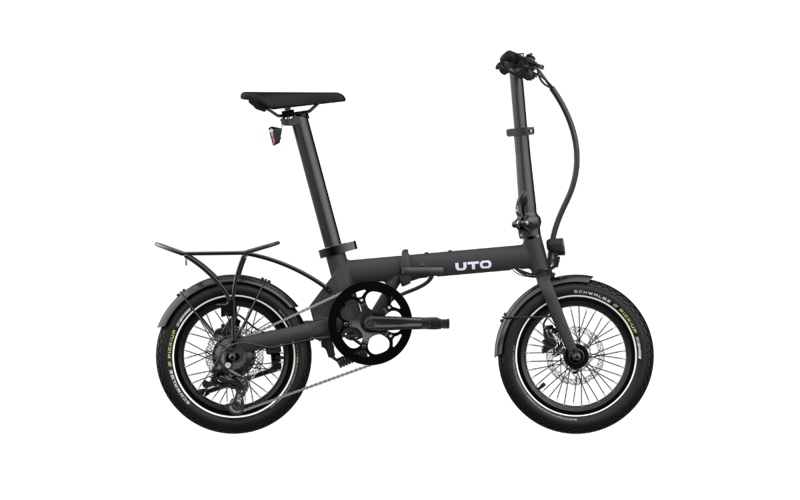 UTO Morning OG16 230Wh Electric Folding Bike in Onyx Black
