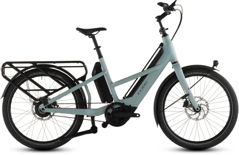 Cube Longtail Hybrid Comfort 800Wh Electric Cargo Bike in Haze and Reflex