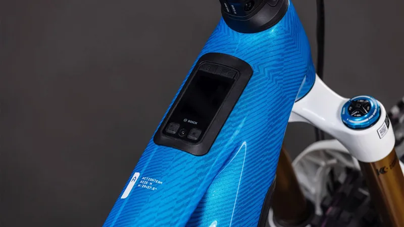 Cube Stereo Hybrid ONE77 HPC AT 800Wh Electric Full Suspension Mountain Bike in Actionteam-2