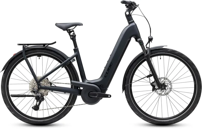 Cube Kathmandu Hybrid Pro EE 800Wh Electric Hybrid Bike in Coal and Black