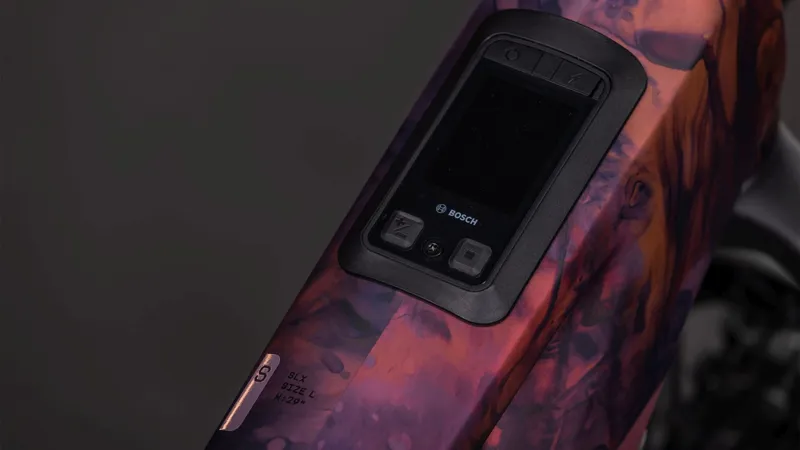 Cube Stereo Hybrid ONE44 HPC SLX 800Wh Electric Full Suspension Mountain Bike in Shiftblush and Art-1