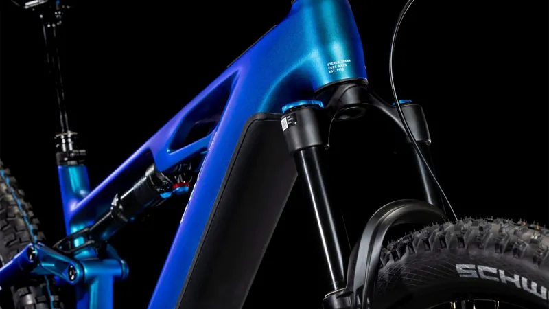 Cube Stereo Hybrid ONE44 HPC SLX 800Wh Full Suspension Electric Mountain Bike in Nebula 2025 nebula/white-1