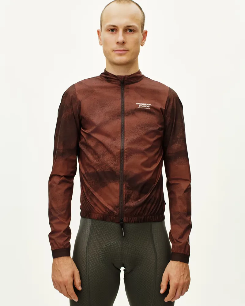 Pas Normal Studios Mechanism Stow Away Jacket in AOP Light Brown-2