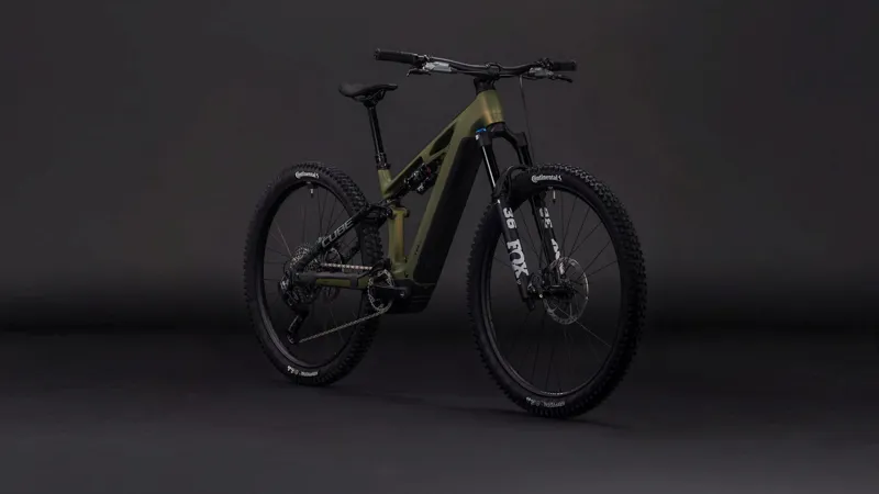Cube Stereo Hybrid ONE44 HPC TM 800Wh Electric Full Suspension Mountain Bike in Reedgreen and Matrix-8