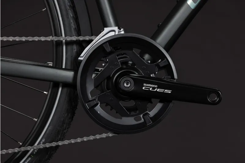Cube Kathmandu ONE T Hybrid Bike in Blackforest and Chrome-1