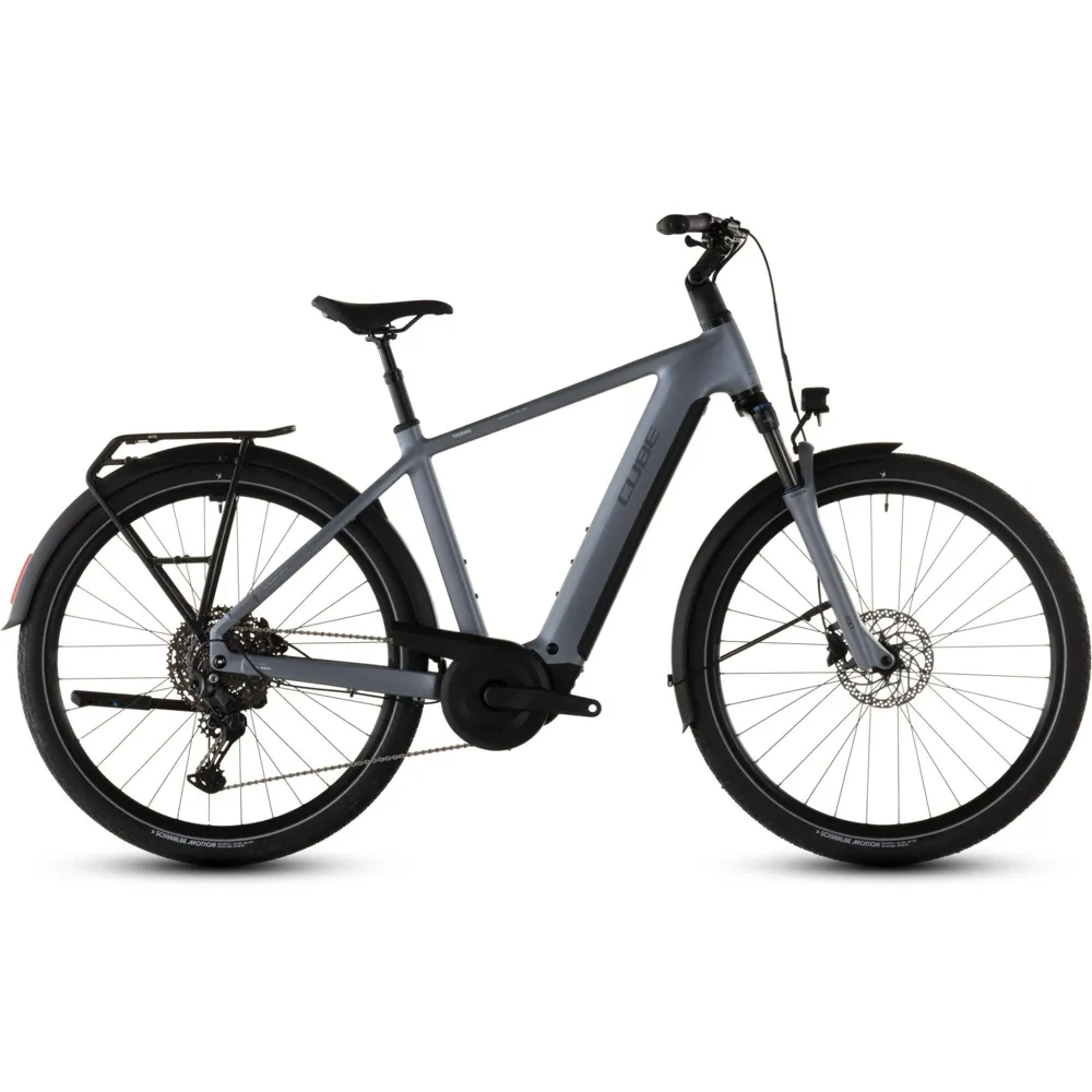 Team Cycles Cube Touring Hybrid Pro 800Wh Electric Hybrid Bike in Pearlgrey and Grey | Interest FREE Finance & Online Refund Policy.