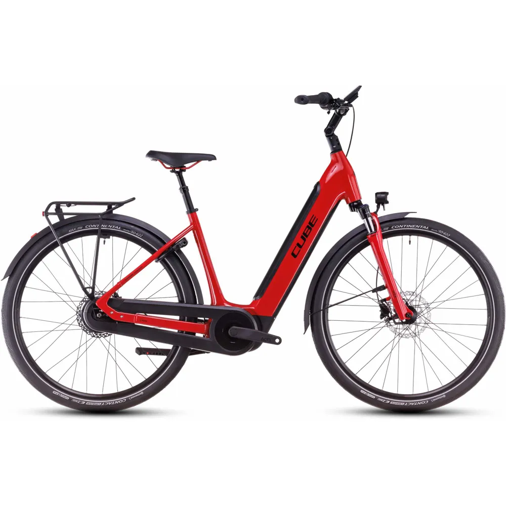 Team Cycles Cube Supreme Hybrid Comfort Pro EE 625Wh Electric Hybrid Bike in Firered and Black | Interest FREE Finance & Online Refund Policy.