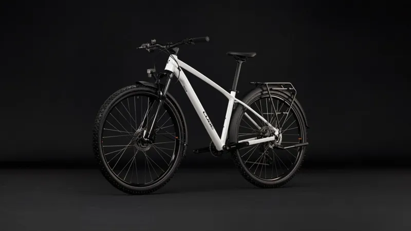 Cube Aim One FE Hardtail Mountain Bike in White and Black