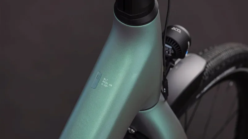 Cube Kathmandu Hybrid C:62 SLT EE 400Wh Electric Hybrid Bike in Seafoam and Chrome-1