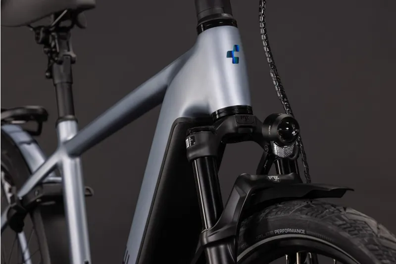 Cube Kathmandu Hybrid EXC 800Wh Electric Hybrid Bike in Slategrey and Chrome-1