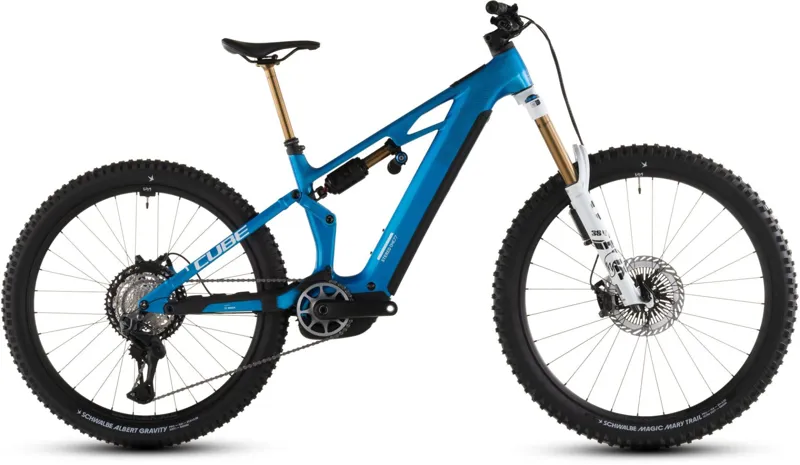 Cube Stereo Hybrid ONE77 HPC AT 800Wh Electric Full Suspension Mountain Bike in Actionteam