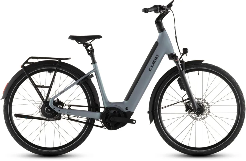 Cube Supreme Hybrid Deluxe SLX EE 600Wh Electric Hybrid Bike in Seagrey and Black