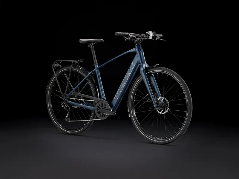 TREK Fx+ 2 250Wh Electric Hybrid Bike in Mulsanne Blue-11