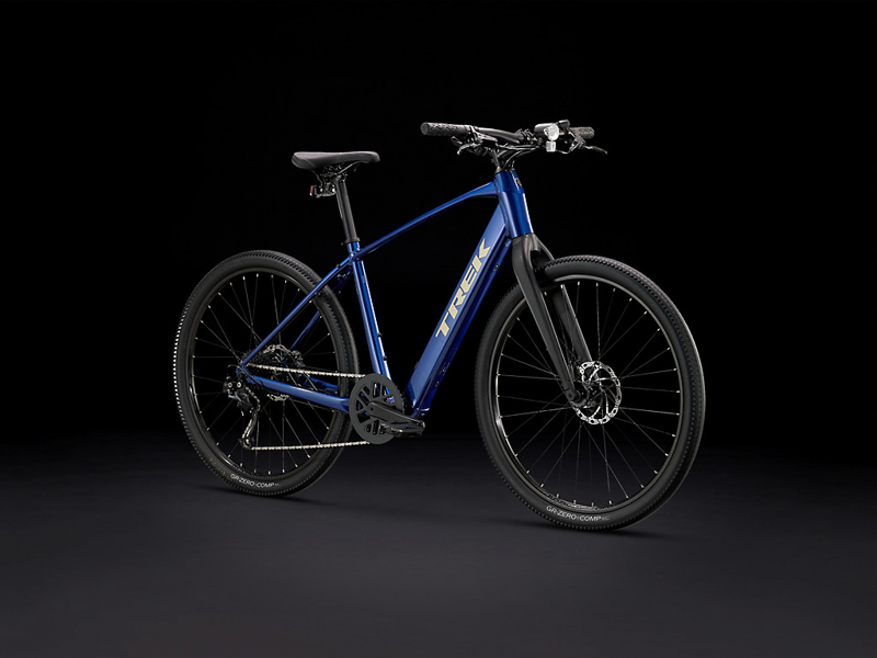 TREK Dual Sport+ 2 250Wh Electric Hybrid Bike in Hex Blue-11