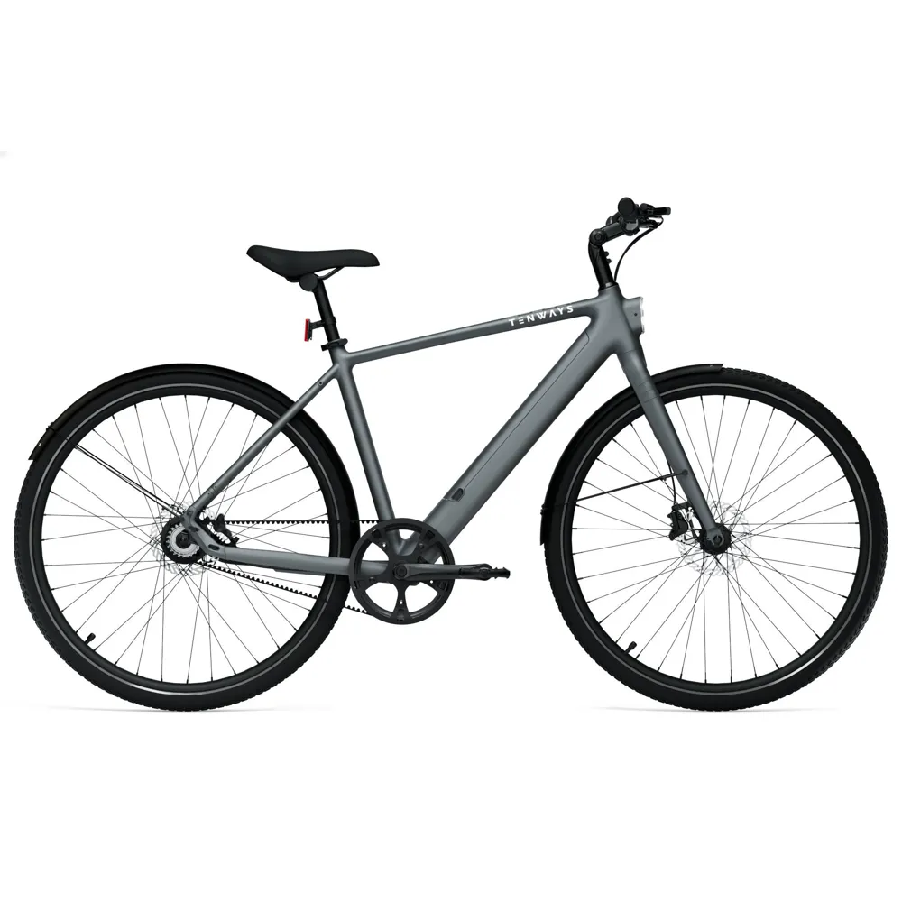 Team Cycles Tenways CGO 600 PRO 360Wh Electric City Bike in Pebble Grey | Interest FREE Finance & Online Refund Policy.
