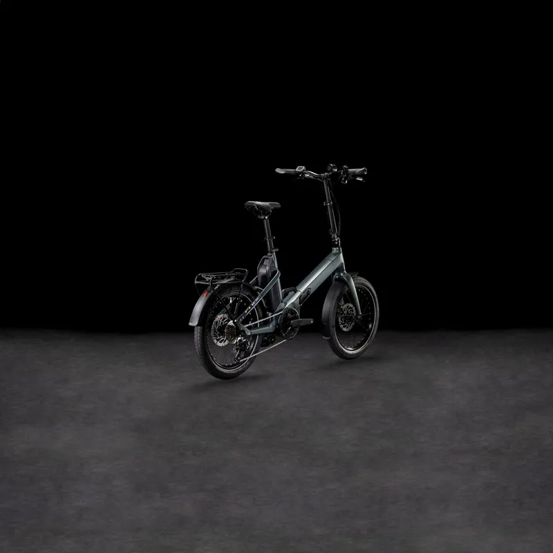 Cube Fold Hybrid 500Wh Electric Folding Bike in Sagebrushgreen and Prizm-6