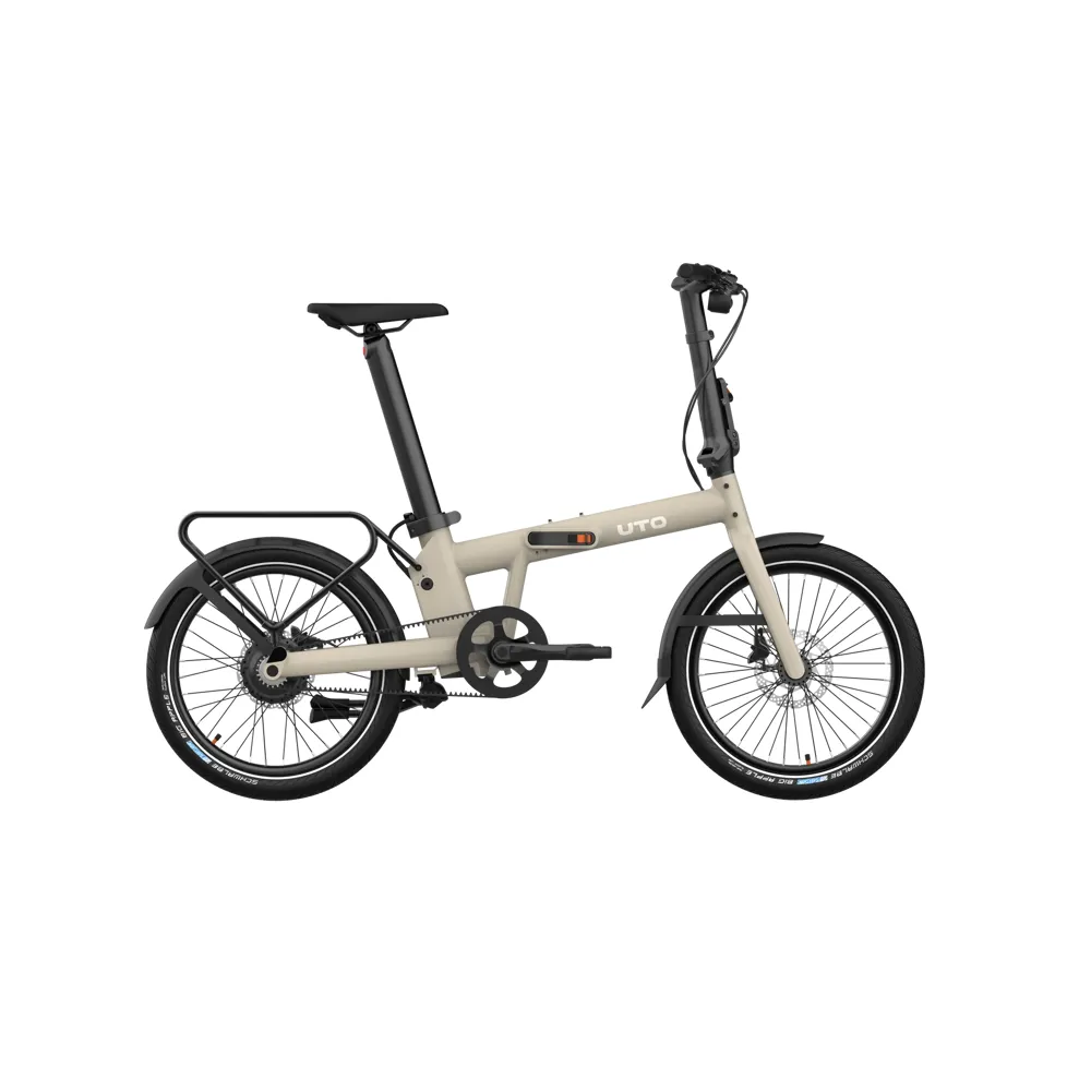 Team Cycles Uto UTO Afternoon Pro20 360Wh Folding Electric Bike in Taupe | Interest FREE Finance & Online Refund Policy.