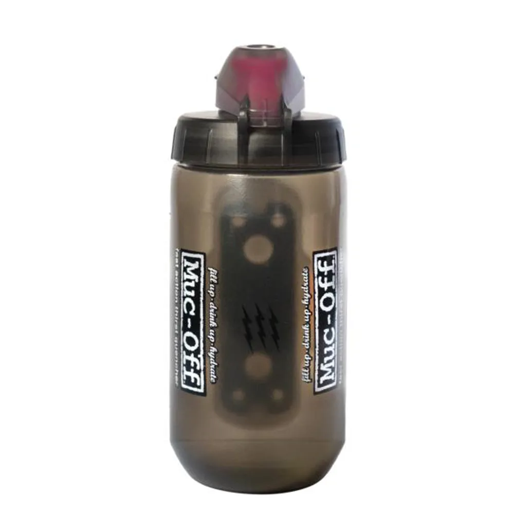 Team Cycles Muc Off Muc-Off x Fidlock Twist Bottle and Bike Base in Smoked - 590ml | Interest FREE Finance & Online Refund Policy.