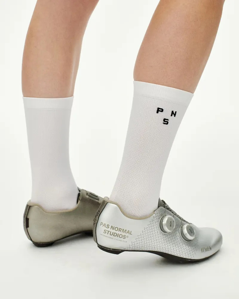 Pas Normal Studios Race Socks in White-1
