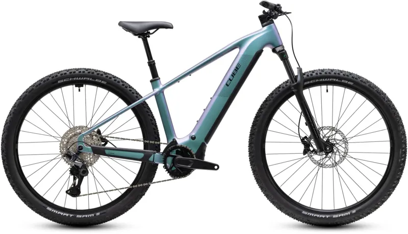Cube Reaction Hybrid Pro 800Wh Electric Mountain Bike in Polarlight and Black