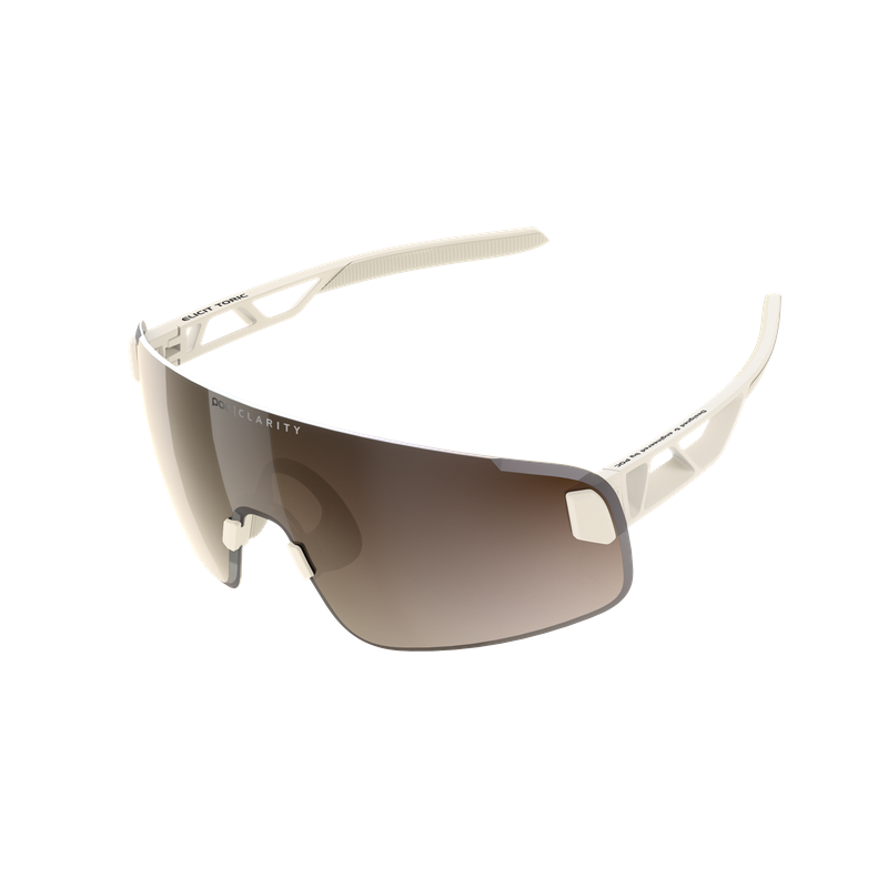 POC Elicit Toric Cycling Sunglasses in Okenite Off-White Clarity Trail and Partly Sunny Silver-2