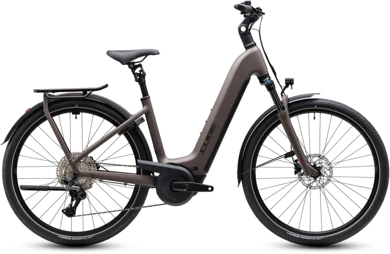 Cube Kathmandu Hybrid ONE EE 800Wh Electric Hybrid Bike in Cedar and Chrome