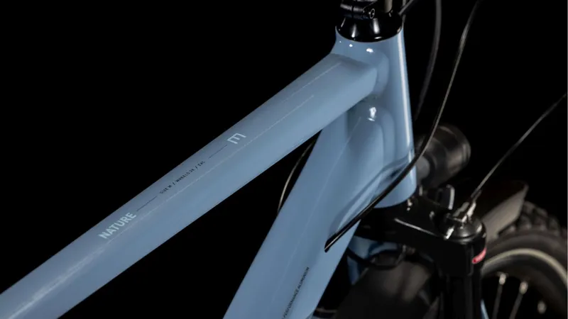 Cube Nature EXC Allroad Hybrid Bike in Pigeonblue and Black-3