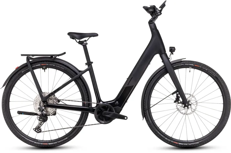 Cube Kathmandu Hybrid C:62 SLX 400X EE 400Wh Electric Hybrid Bike in Carbon and Black