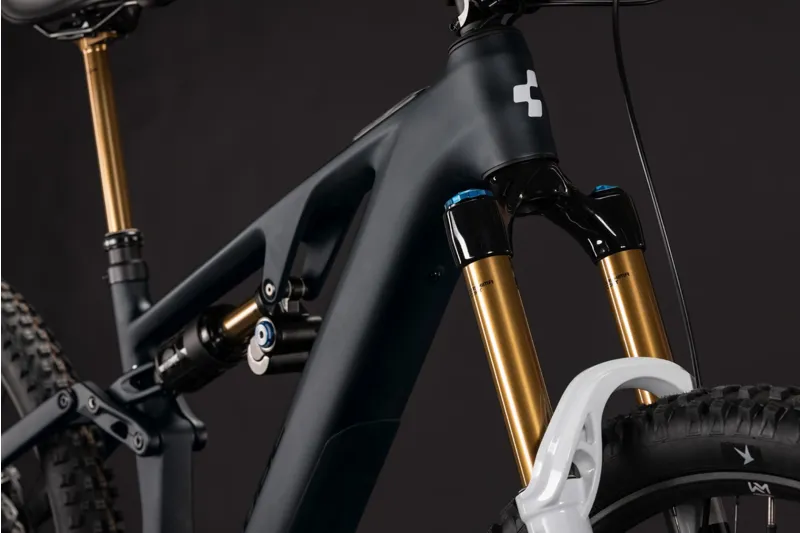Cube AMS Hybrid 177 C:62 AT 600Wh Electric Full Suspension Mountain Bike in Carbon and White-2