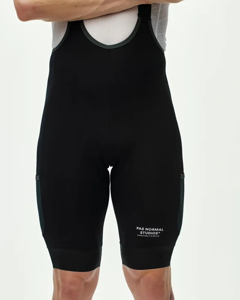 Pas Normal Studios Escapism Cargo Bibs in Black-4