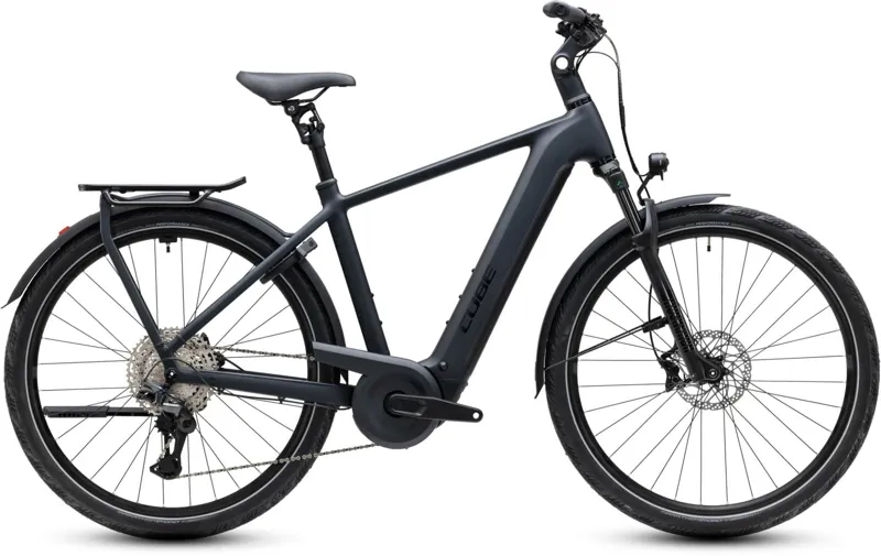 Cube Kathmandu Hybrid Pro 800Wh Electric Hybrid Bike in Coal and Black