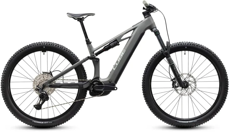 Cube Stereo Hybrid ONE44 HPC Pro 800Wh Electric Full Suspension Mountain Bike in Oldgrey and Black