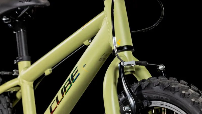 Cube Acid 160 16 Inch Kids Bike in Lightolive and Orange-1