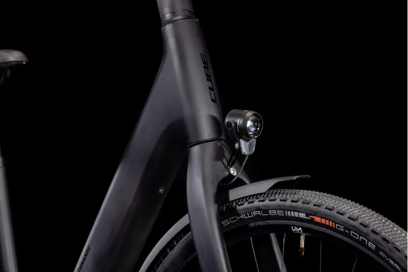 Cube Kathmandu Hybrid C:62 SLX 400X EE 400Wh Electric Hybrid Bike in Carbon and Black-1