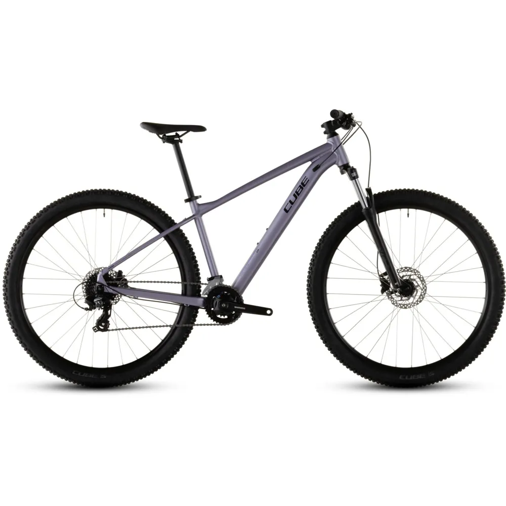 Team Cycles Cube Aim One Mountain Bike in Lightpurple and Chrome | Interest FREE Finance & Online Refund Policy.