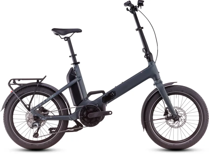 Cube Fold Hybrid 500Wh Electric Folding Bike in Sagebrushgreen and Prizm