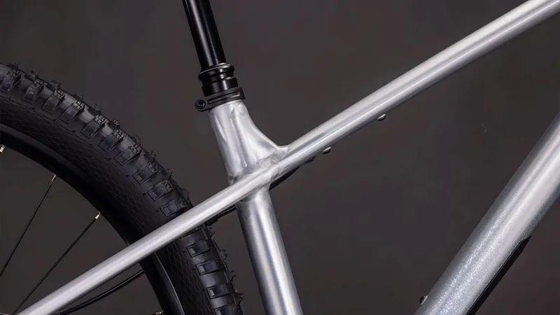 Cube Reaction TM One Mountain Bike in Rawmetal and Blue-1