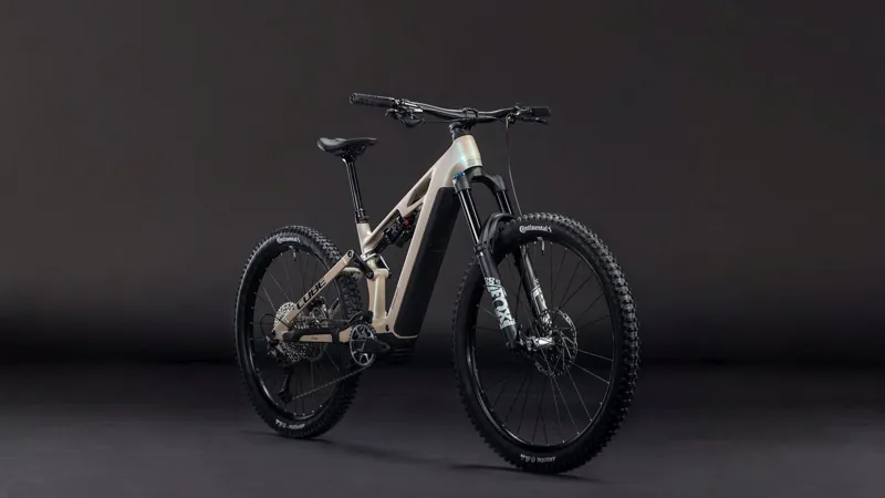 Cube Stereo Hybrid ONE77 HPC SLX 800Wh Electric Full Suspension Mountain Bike in Glintsand and Black-7