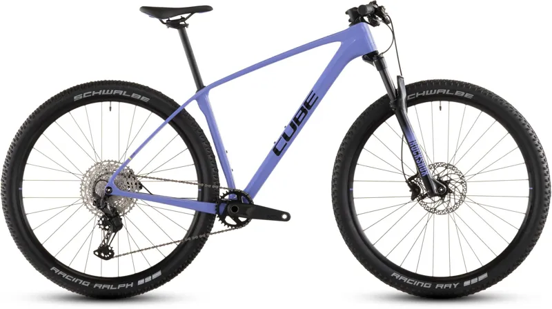 Cube Reaction C:62 ONE Hardtail Mountain Bike in Lucidlila and Black