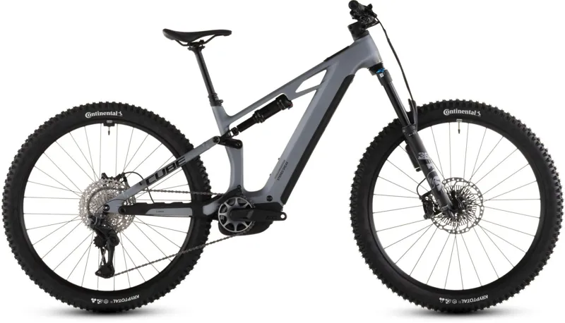 Cube Stereo Hybrid ONE44 HPC SLX EVO 800Wh Electric Full Suspension Mountain Bike in Slategrey and Black