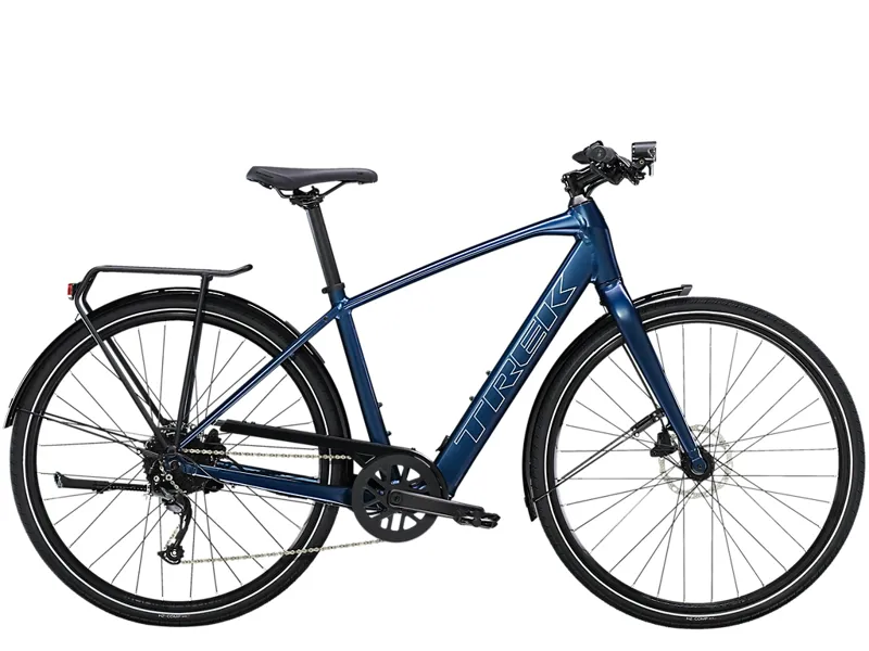 TREK Fx+ 2 250Wh Electric Hybrid Bike in Mulsanne Blue