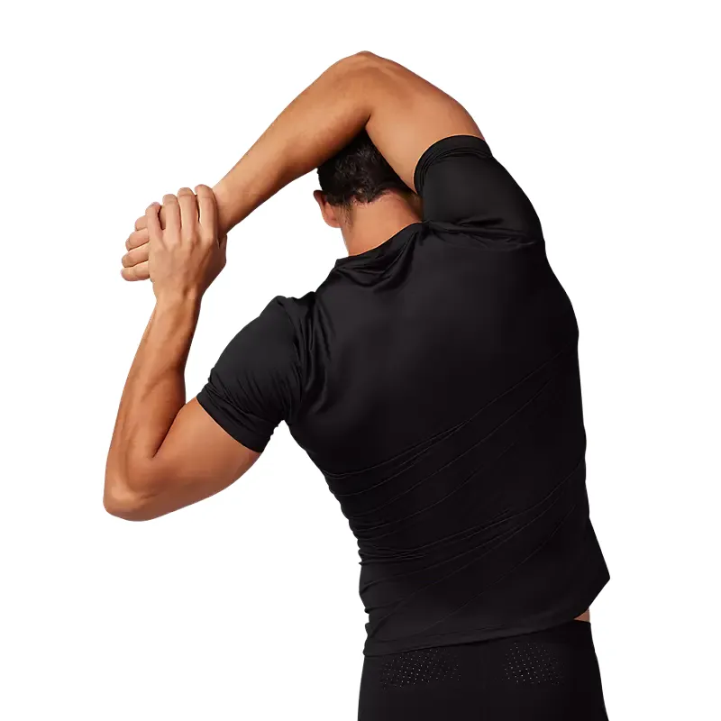 Fox Tecbase Short Sleeve Shirt in Black-4