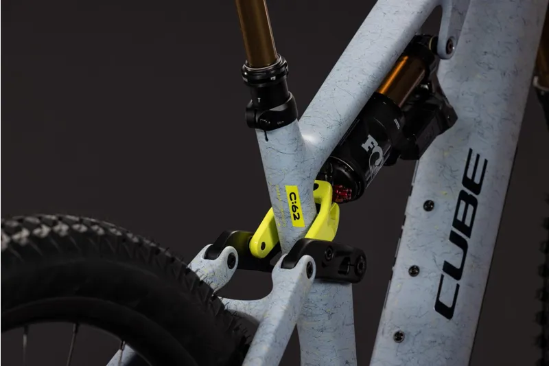 Cube AMS Hybrid 177 C:62 Super TM 600Wh Electric Full Suspension Mountain Bike in Artichoke and Lime-2