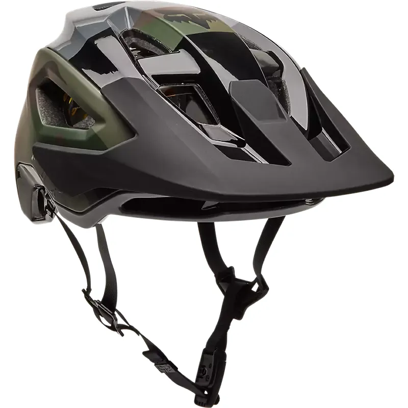 Fox Speedframe Pro Camo MIPS Mountain Bike Helmet in Olive Green Camo