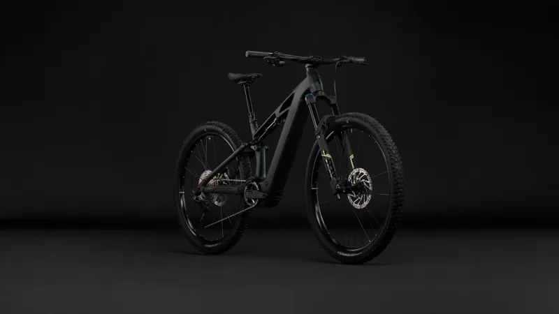 Cube Stereo Hybrid ONE44 HPC Race 800Wh Electric Full Suspension Mountain Bike in Coal and Green-7