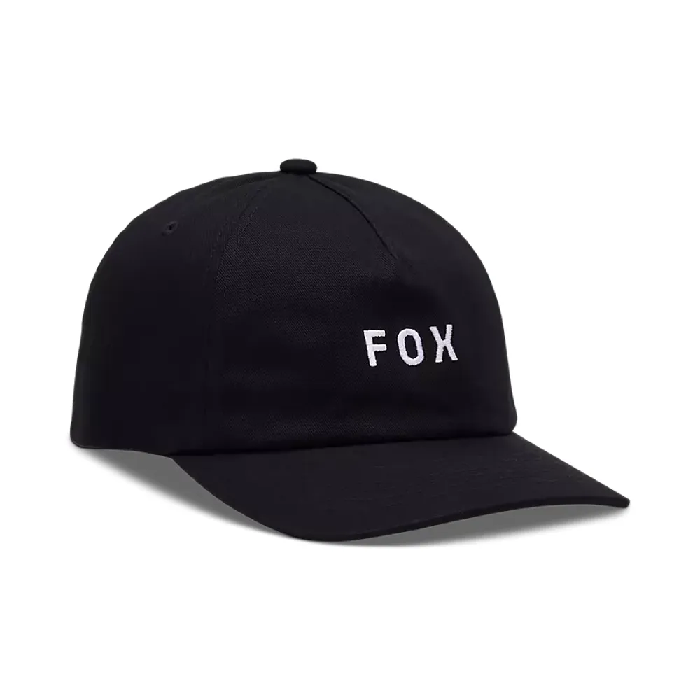 Team Cycles Fox Head Clothing Fox Wordmark Adjustable Hat in Black and White | Interest FREE Finance & Online Refund Policy.