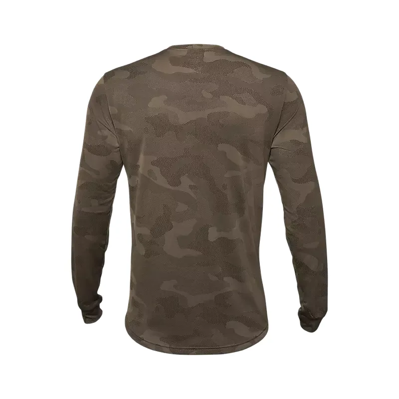 Fox Ranger TruDri Long Sleeve Mountain Bike Jersey in Dirt Brown-1