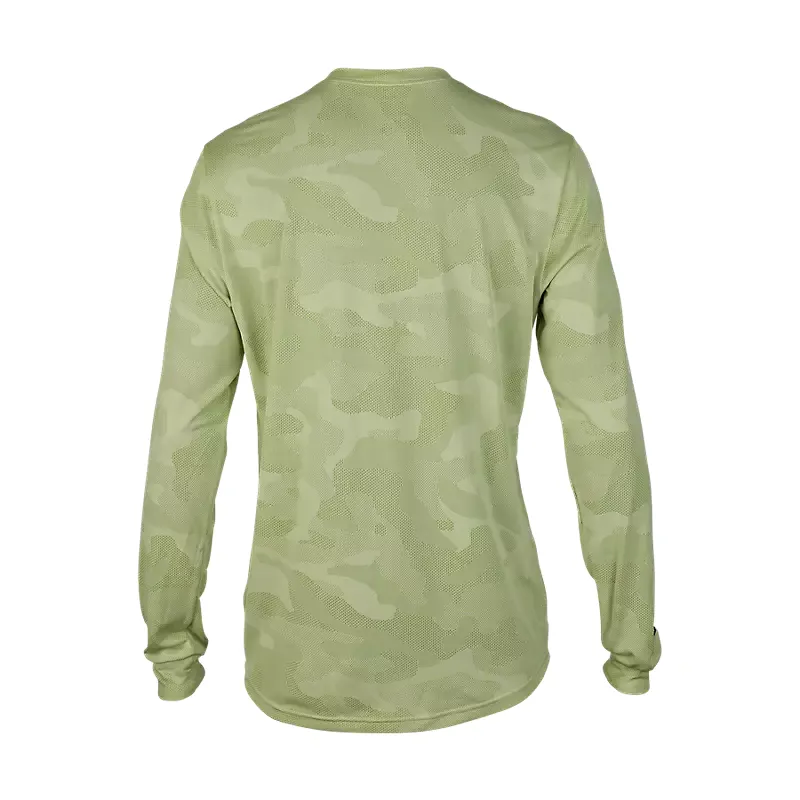 Fox Ranger TruDri Long Sleeve Mountain Bike Jersey in Cactus Green-1