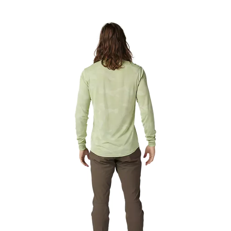 Fox Ranger TruDri Long Sleeve Mountain Bike Jersey in Cactus Green-3