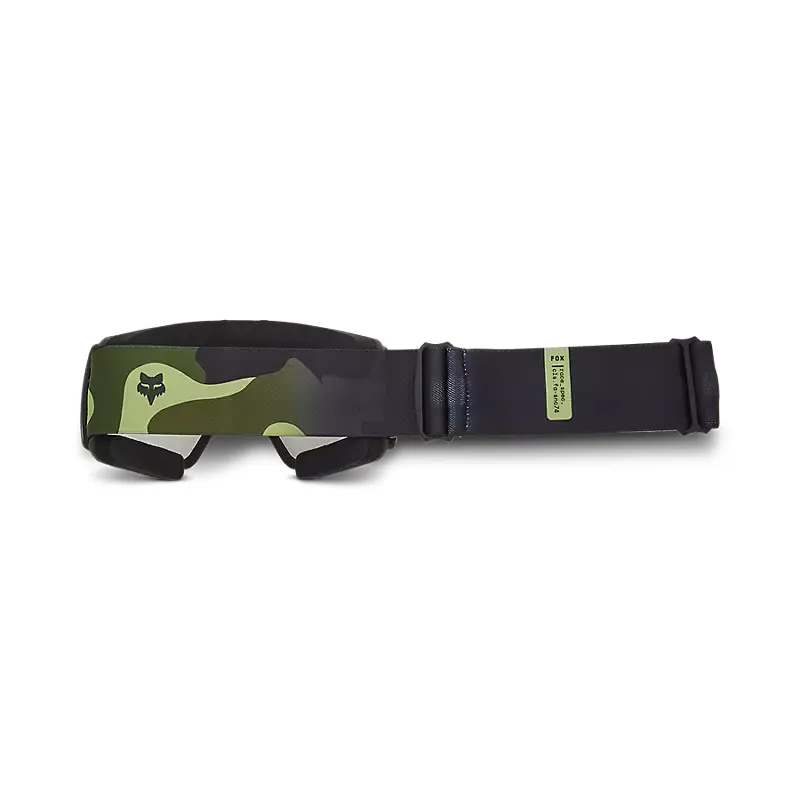 Fox Purevue Black and Clear Mountain Bike Goggles in Green Camouflage-1
